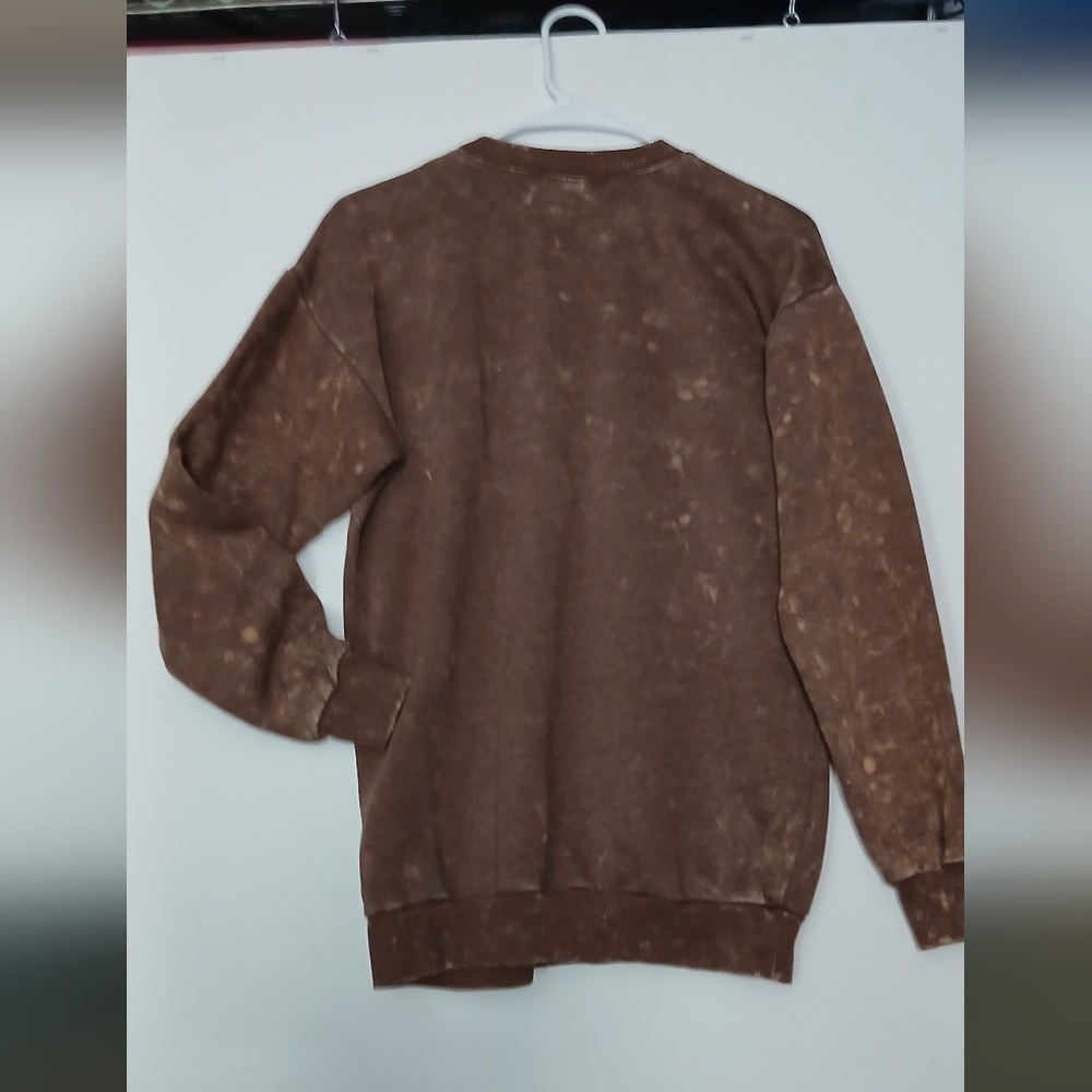 Goodvibes Distressed Oversized Mushroom Sweatshirt Womens Size XS - Picture 4 of 6